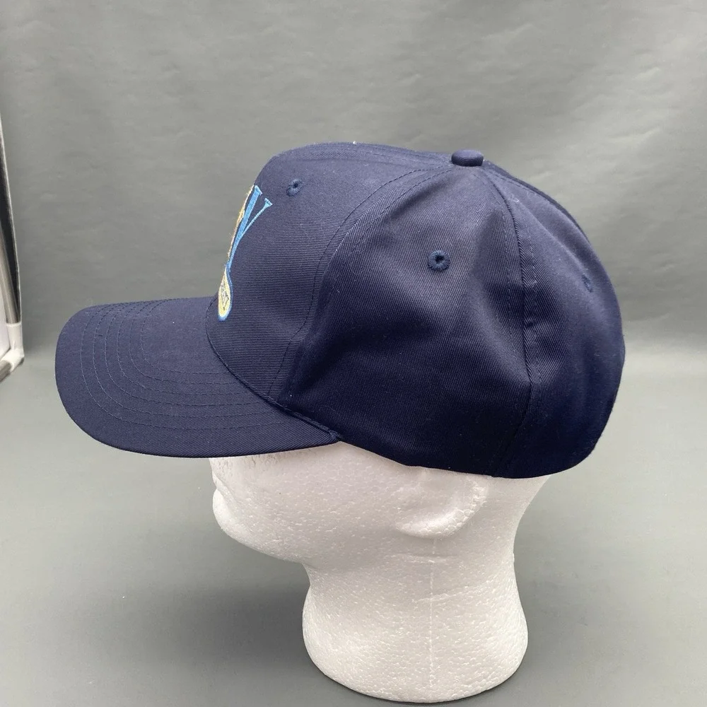 Vintage Statue Of Liberty New York‎ City Nylon Navy Snapback Hat